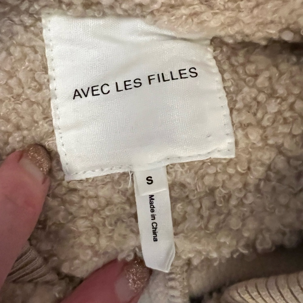 Beautiful Avec Les Filles Cream faux Sherpa Jacket - Picture 6 of 8